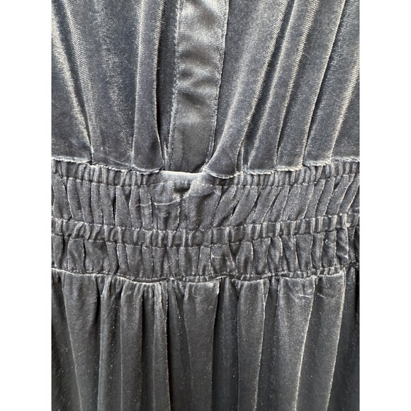 Umgee Velvet Whimsigoth Tiered Maxi Dress XL Teal Boho Flutter Sleeve NWT - Picture 11 of 14